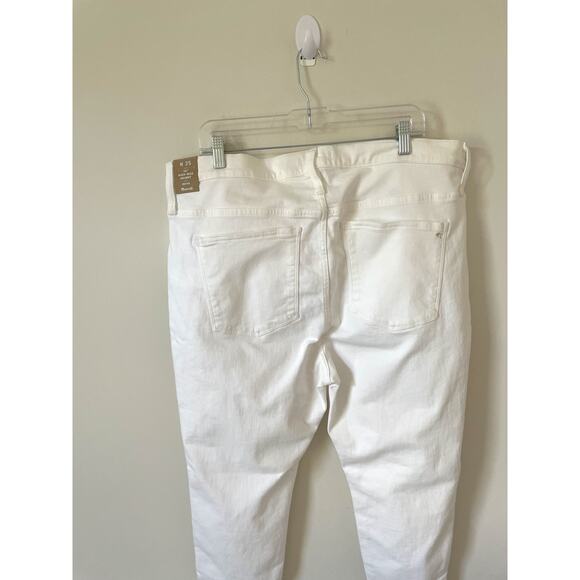 Madewell Button Fly Skinny Denim Jeans White Size 35/Women's 20 Plus Petite NEW - Picture 8 of 10